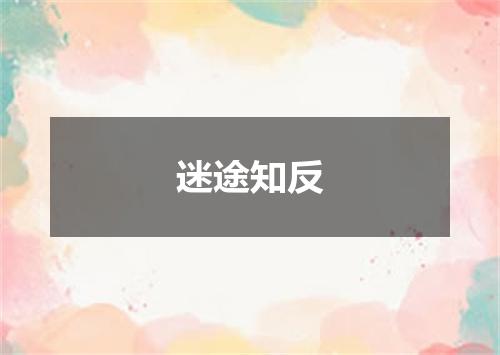 迷途知反