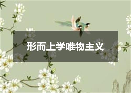 形而上学唯物主义