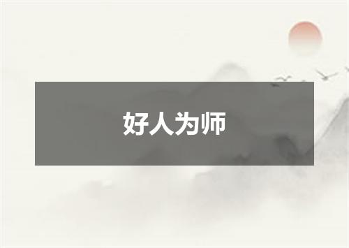 好人为师