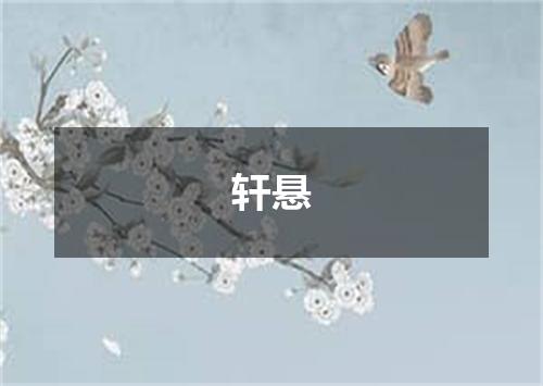 轩悬