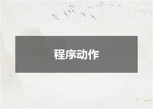 程序动作
