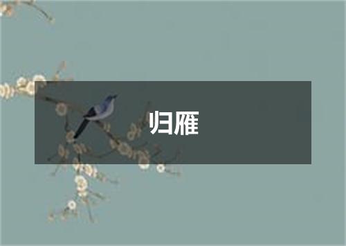 归雁