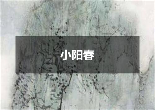 小阳春