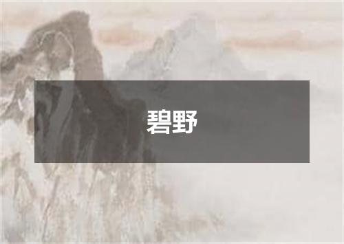 碧野