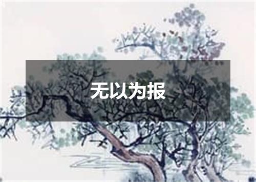 无以为报