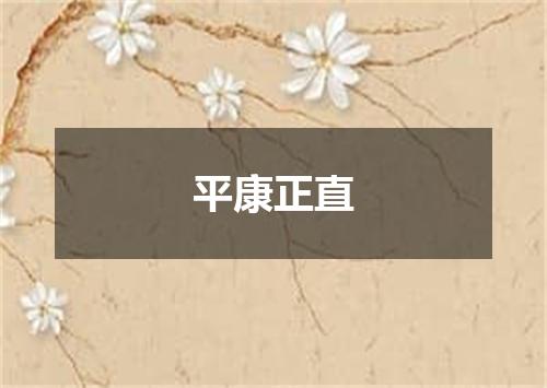 平康正直