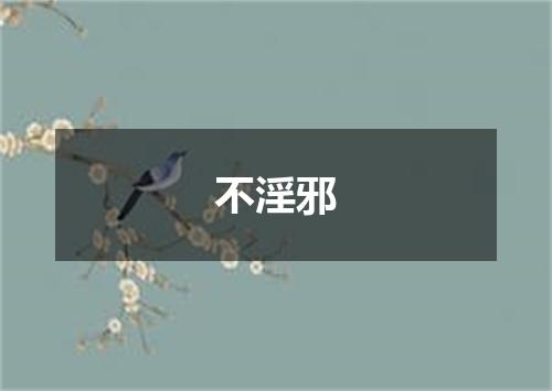 不淫邪