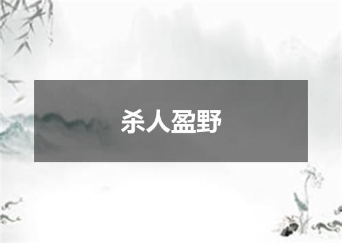 杀人盈野