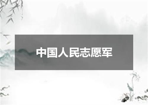 中国人民志愿军