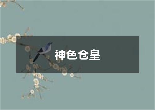 神色仓皇