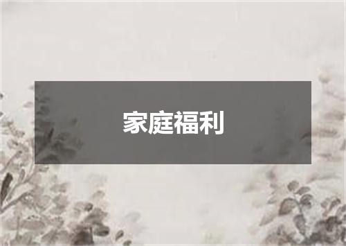 家庭福利
