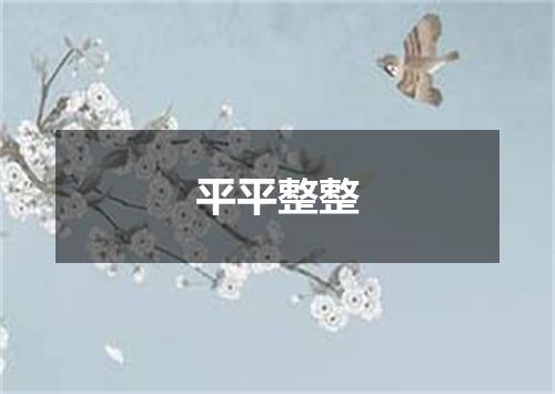 平平整整