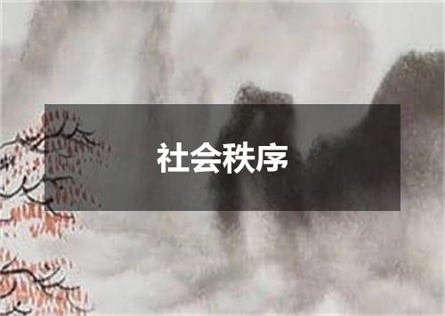 社会秩序