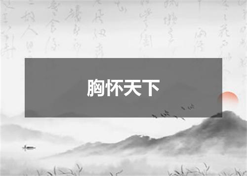 胸怀天下