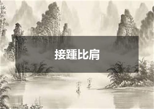 接踵比肩