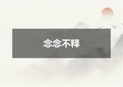 念念不释