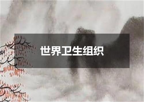 世界卫生组织