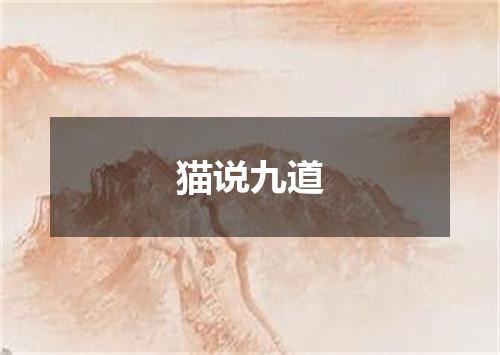 猫说九道