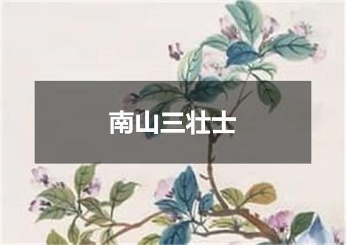 南山三壮士