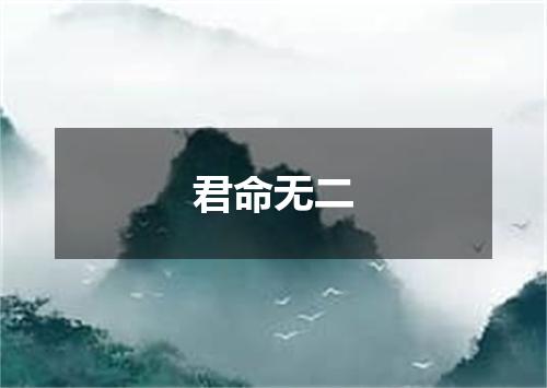 君命无二