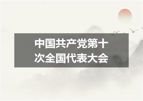 中国共产党第十次全国代表大会