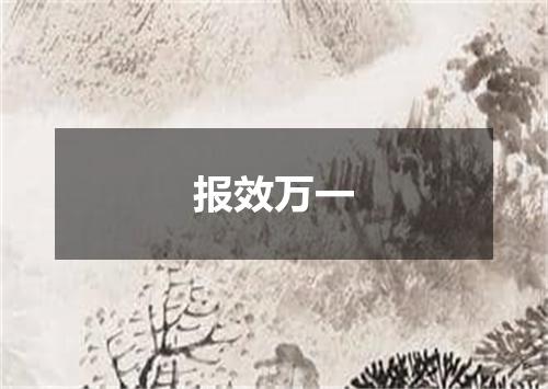 报效万一