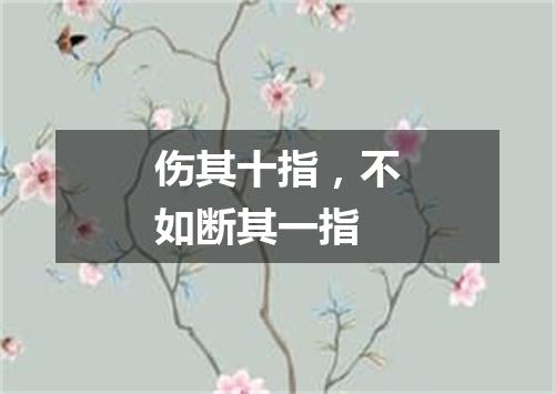 伤其十指，不如断其一指
