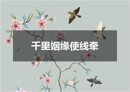 千里姻缘使线牵
