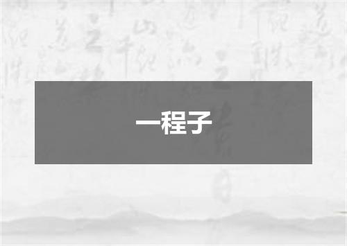 一程子