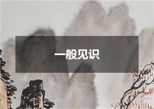 一般见识