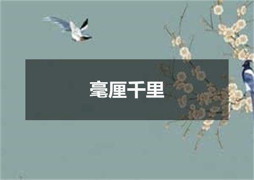 毫厘千里