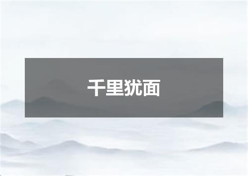 千里犹面