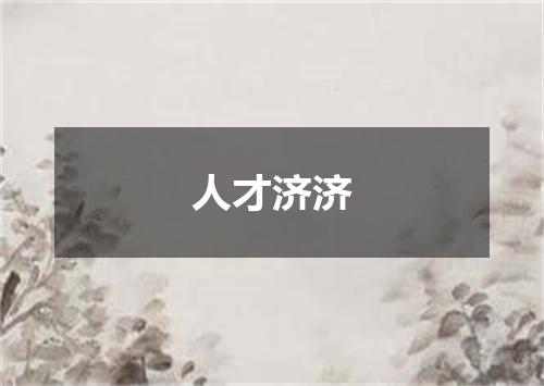 人才济济