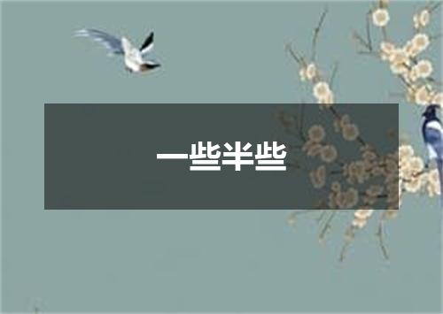一些半些