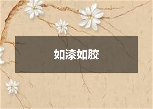 如漆如胶