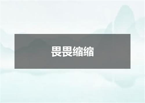 畏畏缩缩