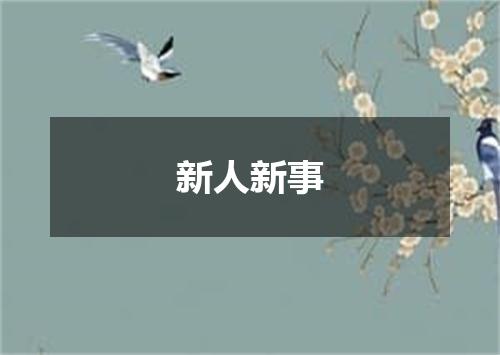 新人新事