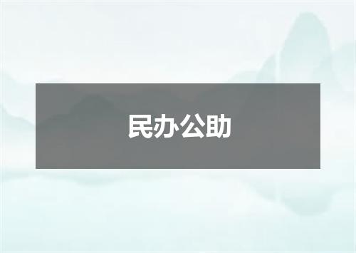 民办公助