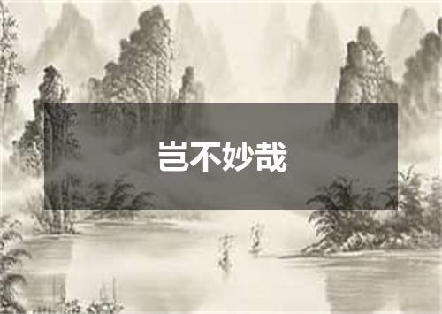 岂不妙哉