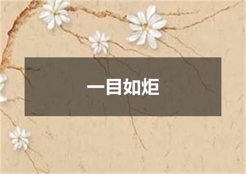 一目如炬