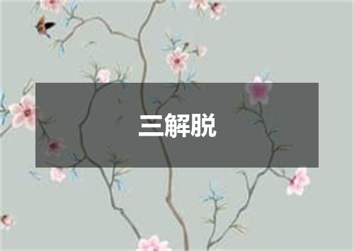 三解脱