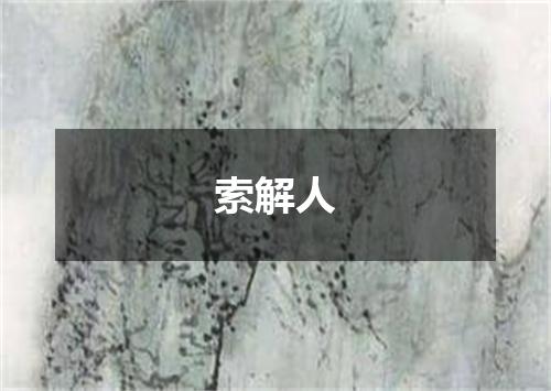 索解人