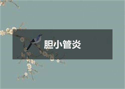 胆小管炎