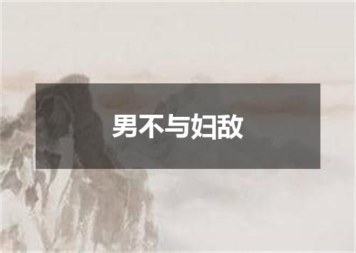 男不与妇敌