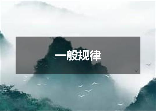 一般规律