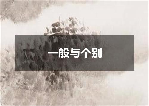 一般与个别