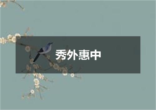 秀外惠中