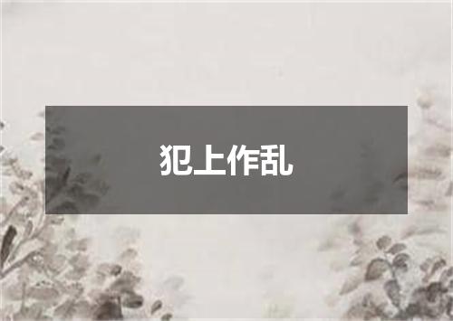 犯上作乱