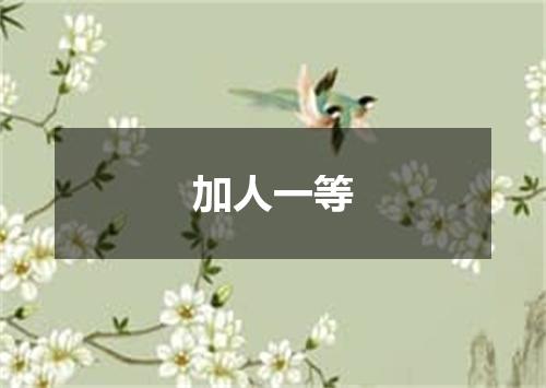 加人一等