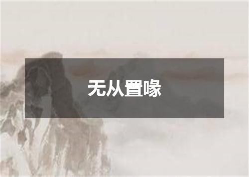 无从置喙